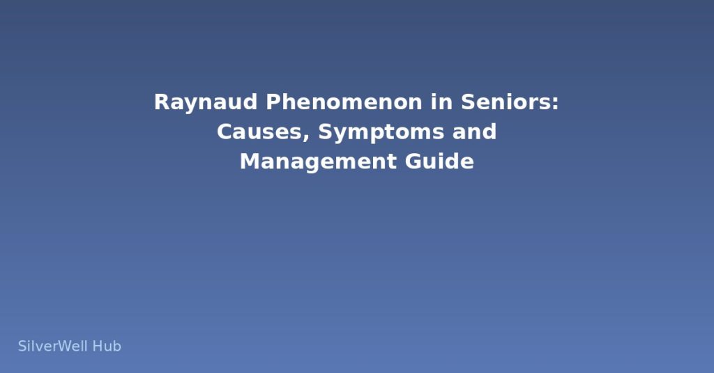 Raynaud Phenomenon in Seniors: Causes, Symptoms and Management Guide