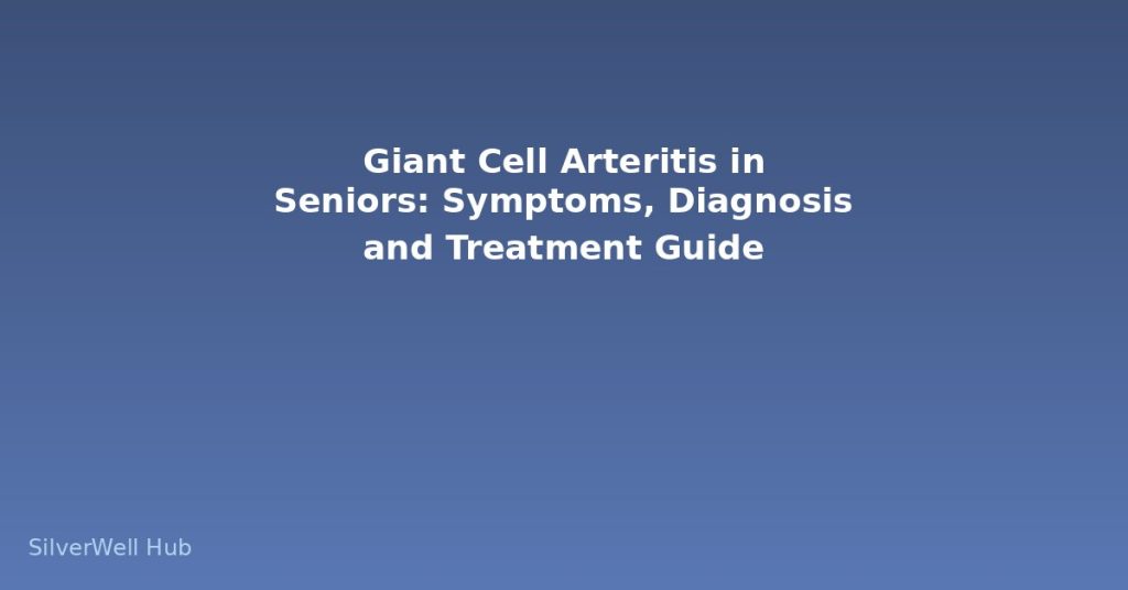 Giant Cell Arteritis in Seniors: Symptoms, Diagnosis and Treatment Guide