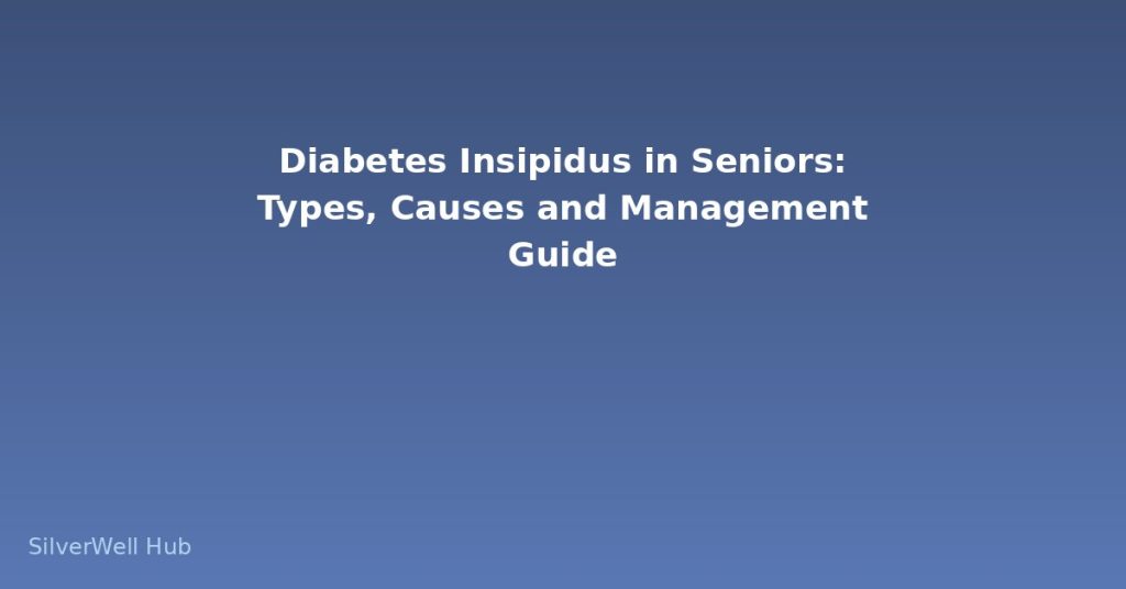 Diabetes Insipidus in Seniors: Types, Causes and Management Guide