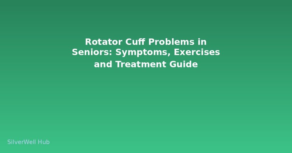 Rotator Cuff Problems in Seniors: Symptoms, Exercises and Treatment Guide