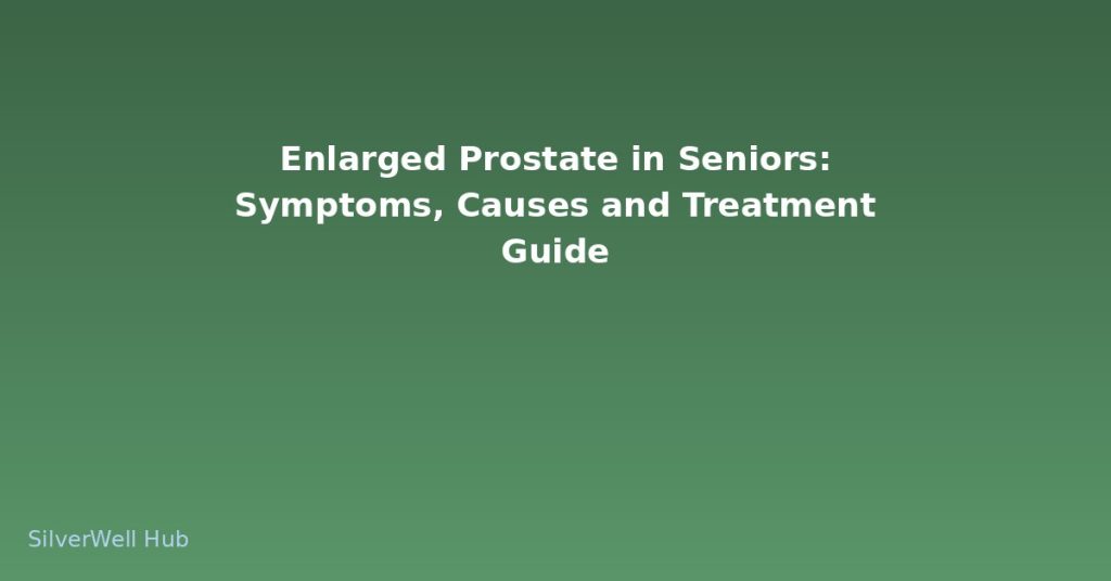 Enlarged Prostate in Seniors: Symptoms, Causes and Treatment Guide