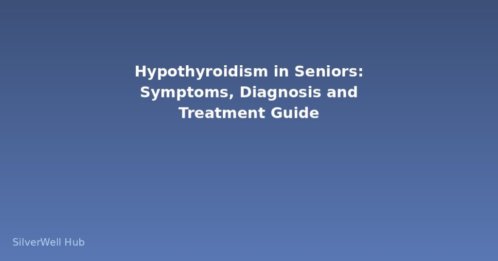 Hypothyroidism in Seniors: Symptoms, Diagnosis and Treatment Guide