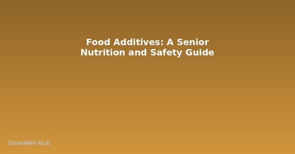 Food Additives: A Senior Nutrition and Safety Guide