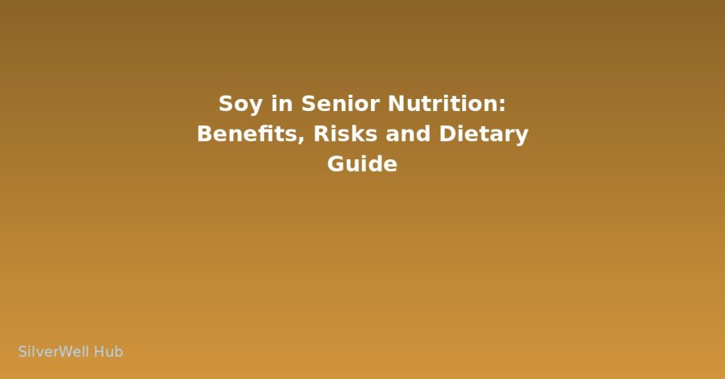Soy in Senior Nutrition: Benefits, Risks and Dietary Guide