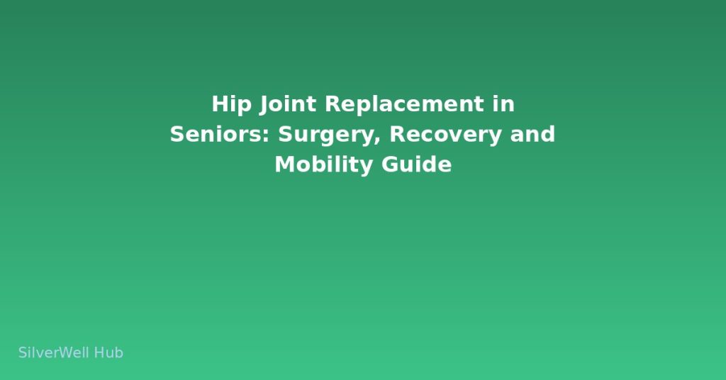 Hip Joint Replacement in Seniors: Surgery, Recovery and Mobility Guide