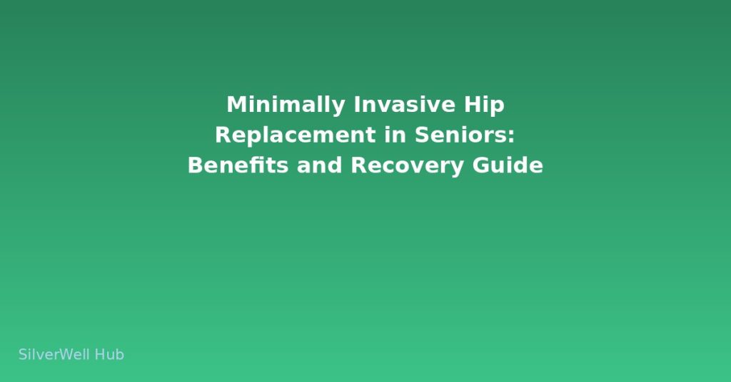 Minimally Invasive Hip Replacement in Seniors: Benefits and Recovery Guide