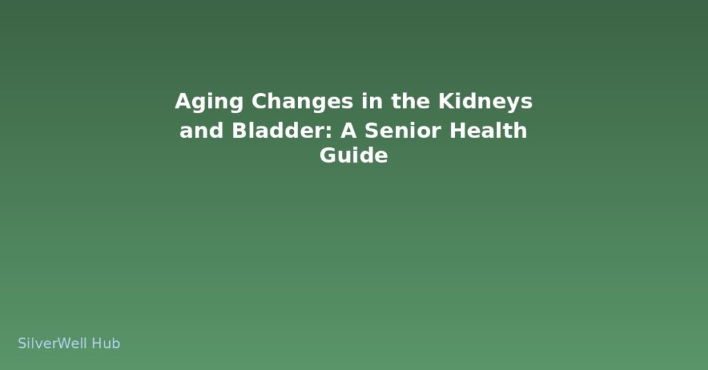 Aging Changes in the Kidneys and Bladder: A Senior Health Guide