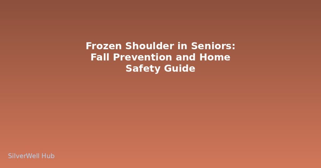 Frozen Shoulder in Seniors: Fall Prevention and Home Safety Guide