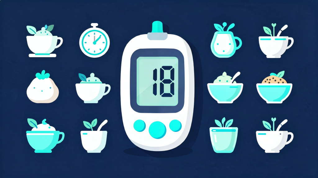 Type 2 Diabetes Management - Blood glucose monitoring illustration