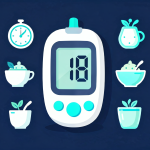 Type 2 Diabetes Management - Blood glucose monitoring illustration