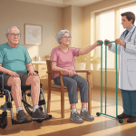 Senior health guide about Chair Exercises for - medical illustration