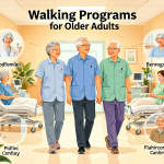 Senior health guide about Walking Programs for - medical illustration