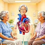 Senior health guide about Heart Disease Symptoms - medical illustration