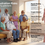 Senior health guide about Malnutrition Risks in - medical illustration