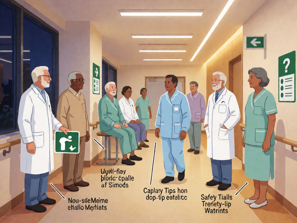 Senior health guide about Nighttime Lighting for - medical illustration