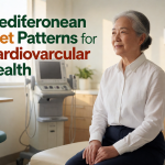 Senior health guide about Mediterranean Diet Patterns - medical illustration