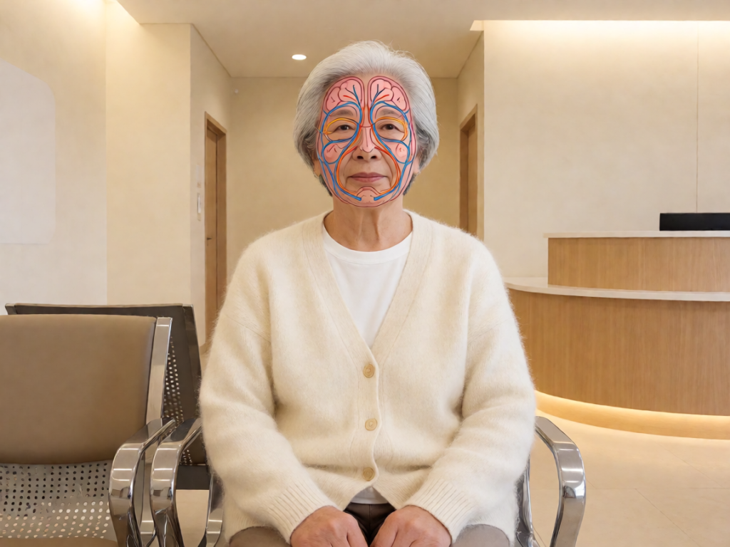 Senior health guide about Grief Impact on - medical illustration