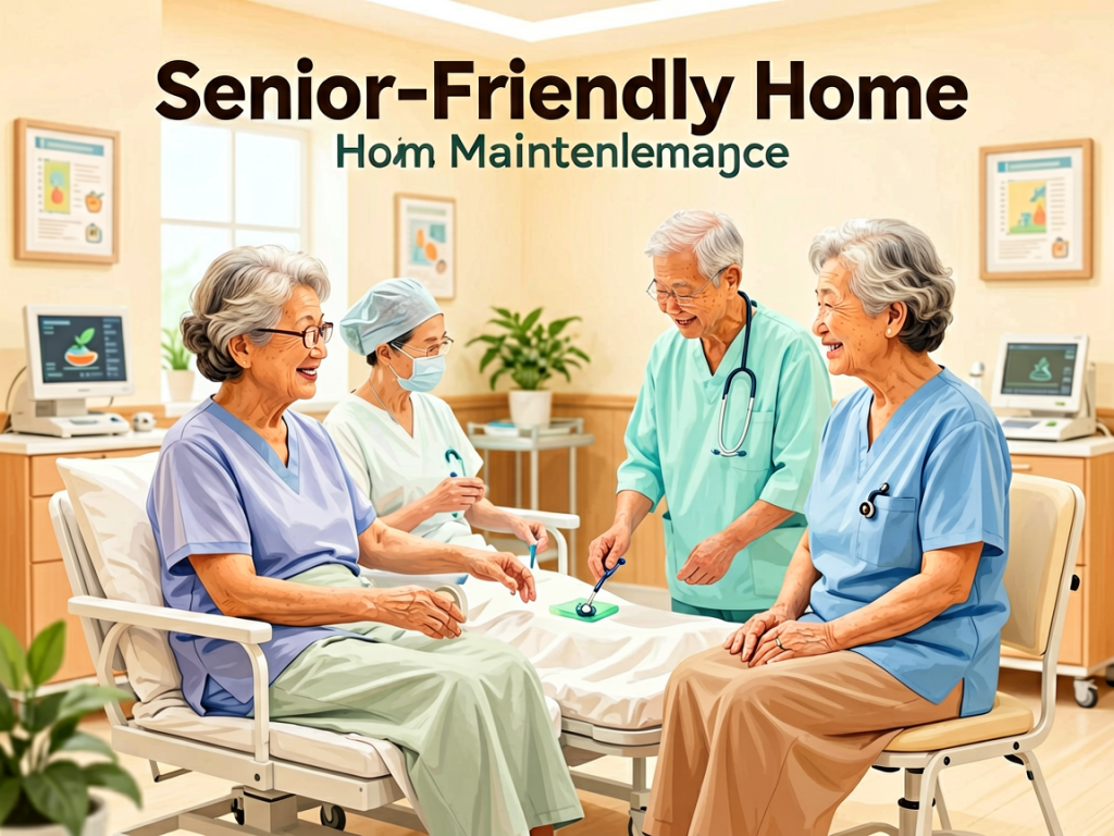 Senior health guide about Senior-Friendly Home Maintenance - medical illustration