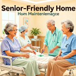 Senior health guide about Senior-Friendly Home Maintenance - medical illustration