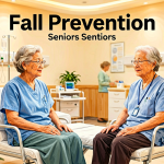 Senior health guide about Fall Prevention for - medical illustration