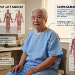 Senior health guide about Substance Use and - medical illustration