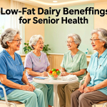 Senior health guide about Low-Fat Dairy Benefits - medical illustration