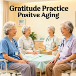 Senior health guide about Gratitude Practice for - medical illustration
