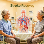 Senior health guide about Stroke Recovery for - medical illustration