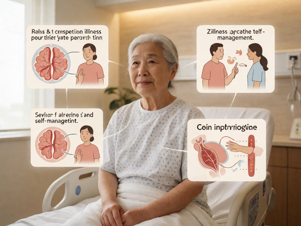 Senior health guide about Illness Perception and - medical illustration