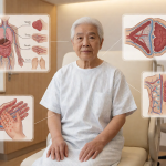 Senior health guide about Pressure Sores and - medical illustration