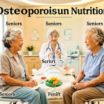 Senior health guide about Osteoporosis Diet and - medical illustration