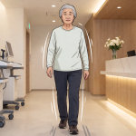 Senior health guide about Nordic Walking Benefits - medical illustration