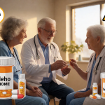 Senior health guide about Medication Misuse Risks - medical illustration