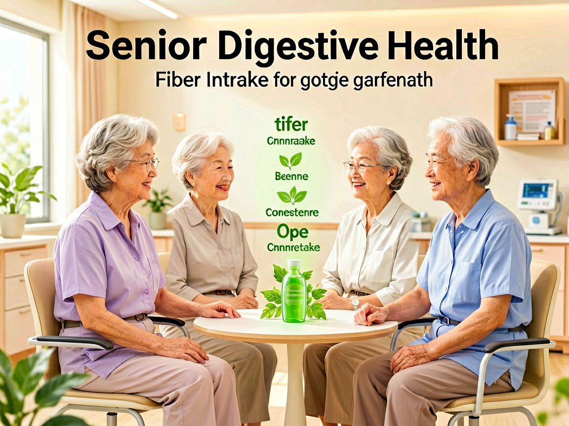Senior health guide about Fiber Intake for - medical illustration