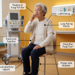 Senior health guide about COPD Breathing Exercises - medical illustration