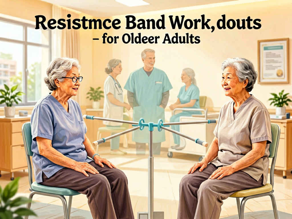 Senior health guide about Resistance Band Workouts - medical illustration