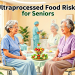 Senior health guide about Ultraprocessed Food Risks - medical illustration