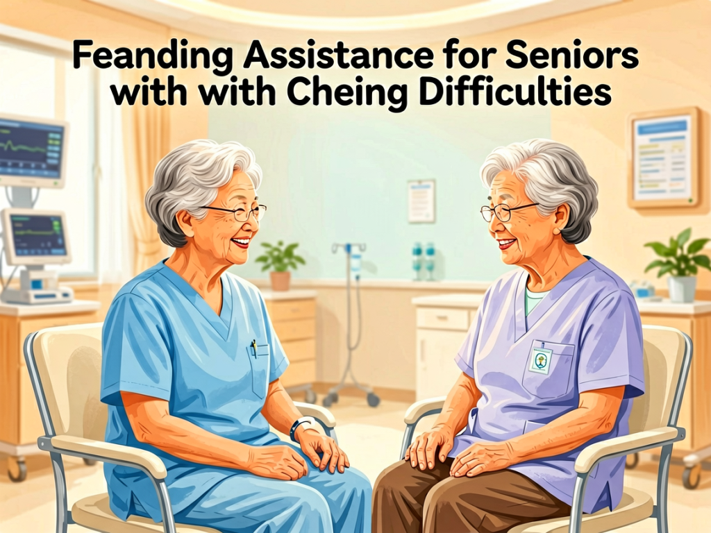 Senior health guide about Feeding Assistance for - medical illustration