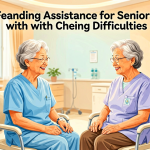 Senior health guide about Feeding Assistance for - medical illustration