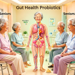 Senior health guide about Gut Health and - medical illustration