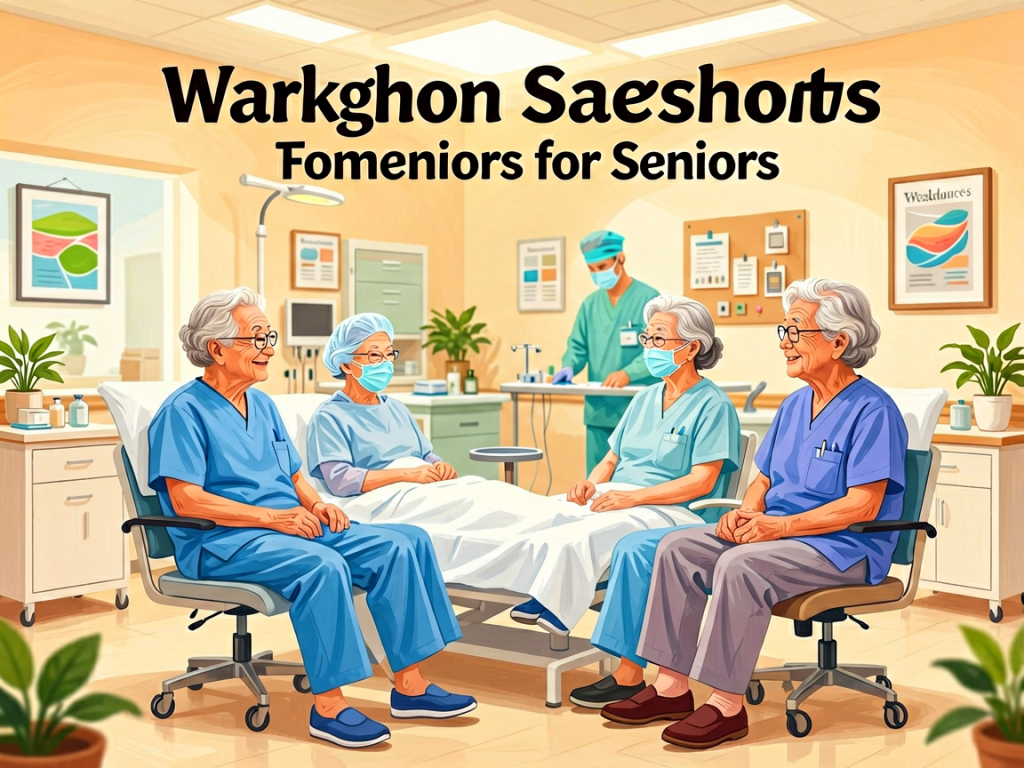 Senior health guide about Garage and Workshop - medical illustration