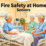 Senior health guide about Fire Safety at - medical illustration