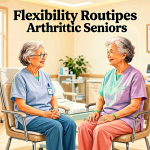 Senior health guide about Flexibility Routines for - medical illustration