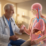Senior health guide about Gout Management in - medical illustration