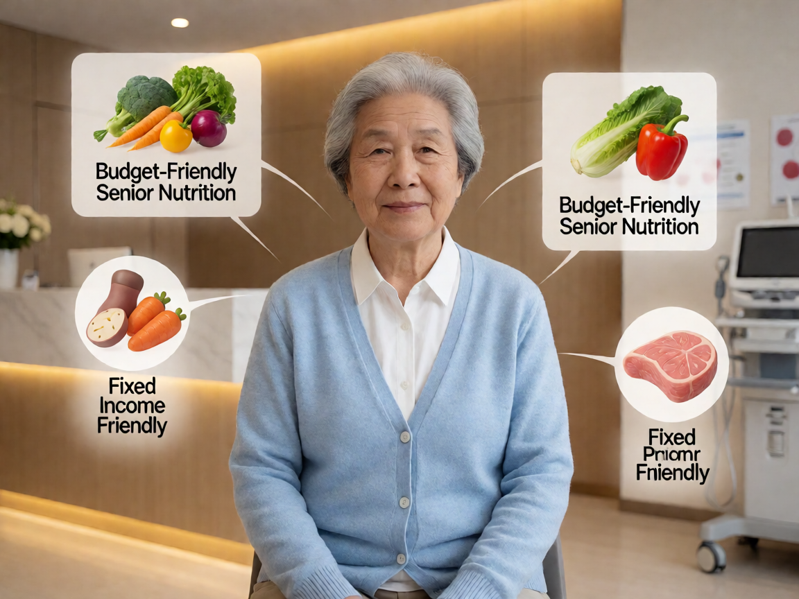 Senior health guide about Budget-Friendly Senior Nutrition - medical illustration