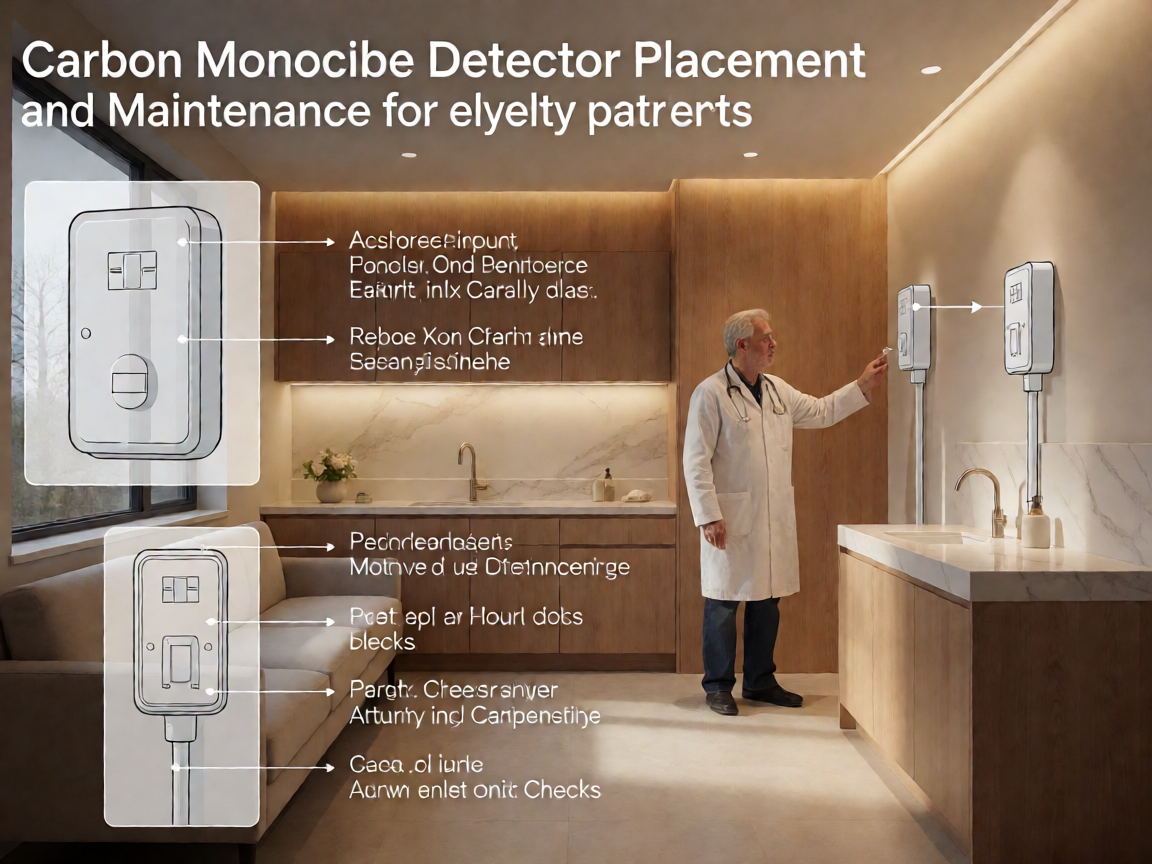 Senior health guide about Carbon Monoxide Detector - medical illustration
