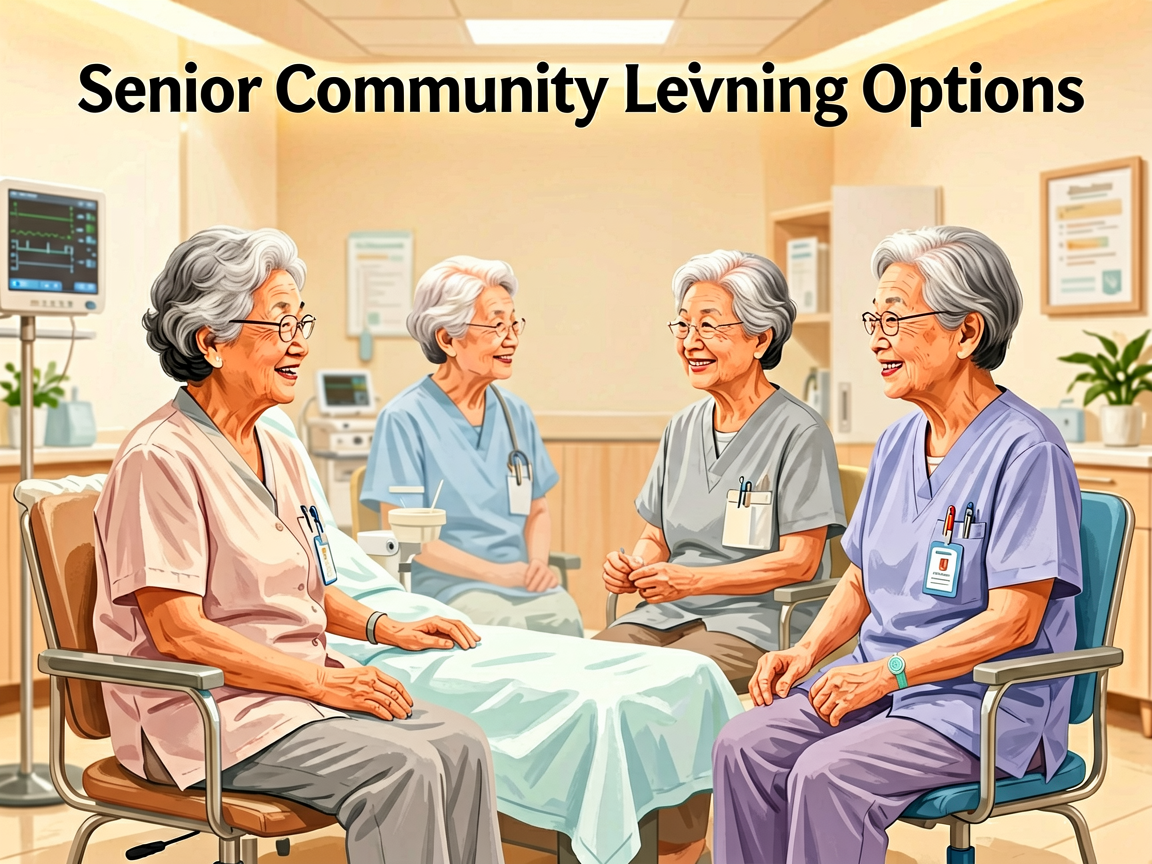 Senior health guide about Senior Community Living - medical illustration