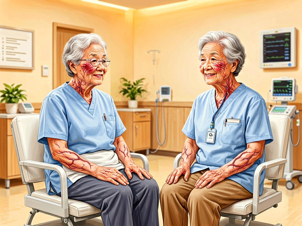 Senior health guide about Peripheral Neuropathy in - medical illustration