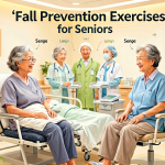 Senior health guide about Fall Prevention Exercises - medical illustration