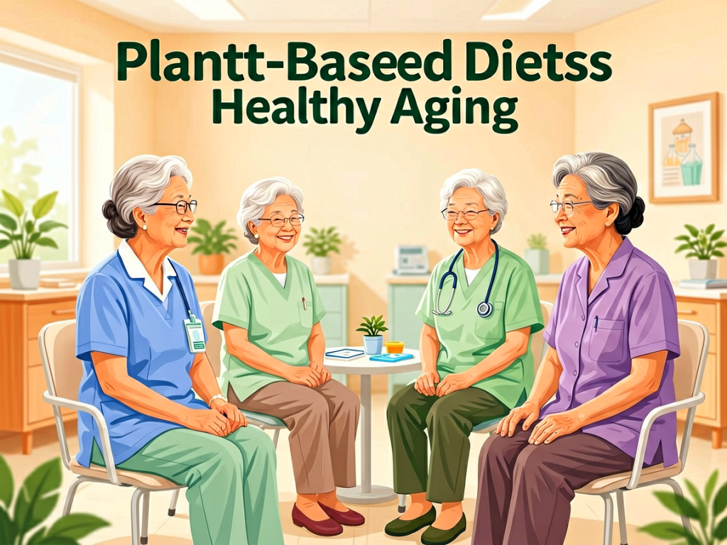 Senior health guide about Plant-Based Diets for - medical illustration
